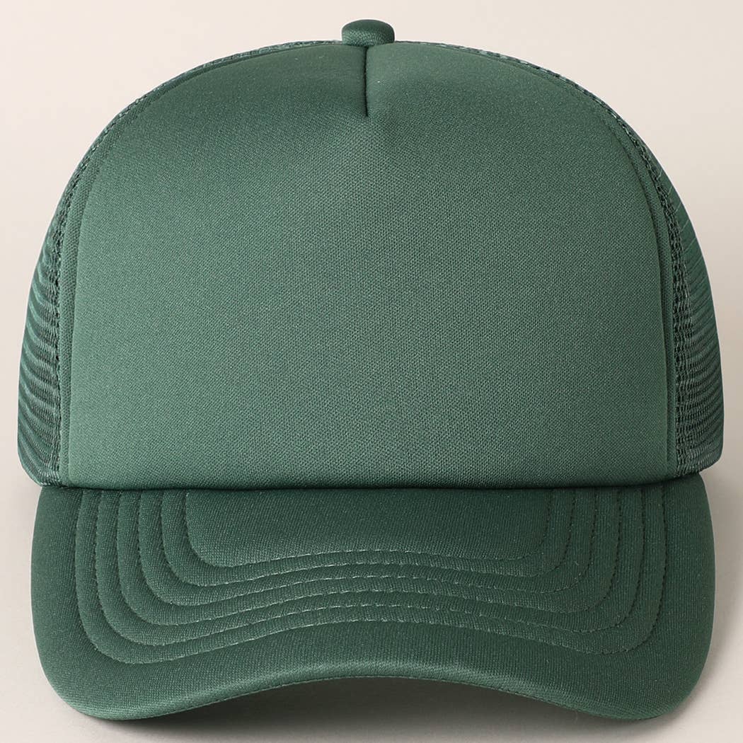 Classic Foam Front Trucker Hat: Dark Green