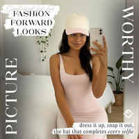 Funky Junque - Two Tone Vintage Snapback Hat - Light Pink/Beige