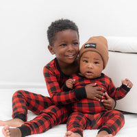 millie + roo - TWO PIECE SET- Red Buffalo Plaid