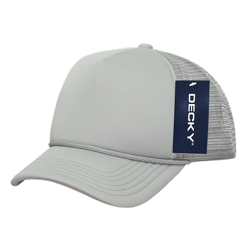 Youth Trucker Foam Hat: Black-White