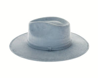 DNMC - Stiff Brim Rancher Hat - Premium Vegan Suede: Teal