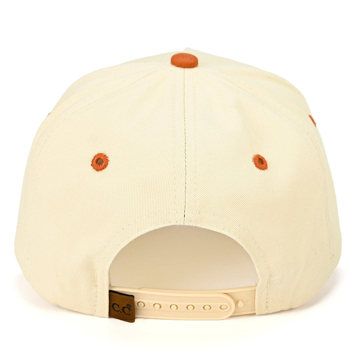 Two Tone Canvas Trucker Hat: Light Pink & Beige