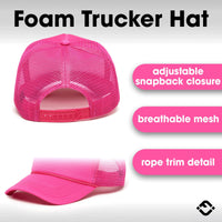 Funky Junque - Foam Trucker Hat (Hot Pink/Hot Pink)