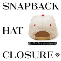 Funky Junque - Two Tone Vintage Snapback Hat - Star Print - Red/Beige