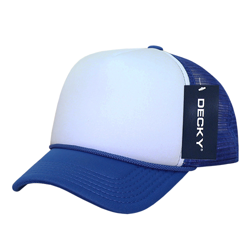 Youth Trucker Foam Hat: Blue-White