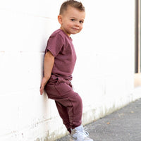 Children's Oxblood Snow Wash Basic Tee