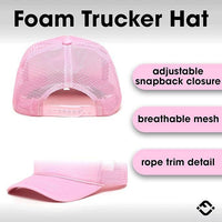 Funky Junque - Foam Snapback Trucker Hat - Light Pink