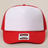 Classic Foam Front Trucker Hat: Brown-Tan