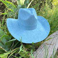 Queens INC - Fashion Vegan suede cowboy hat: TAUPE / ONE SIZE
