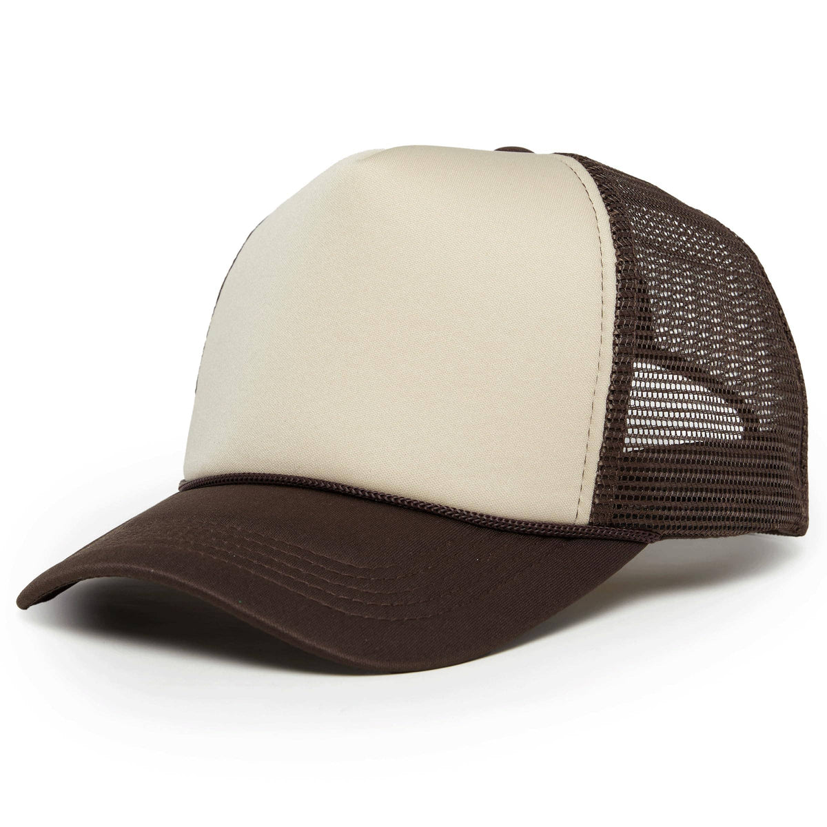 Funky Junque - Foam Snapback Trucker Hat - Tan/Brown
