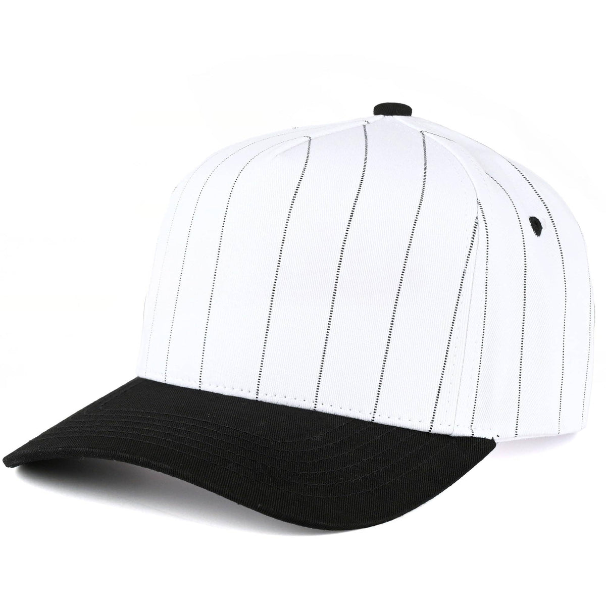 Funky Junque - Two Tone Vintage Snapback Hat - Pinstripe - Black/White