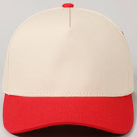 Fashion City - Plain Two-Tone Canvas Cotton Trucker Hat: BLK / ONE SIZE