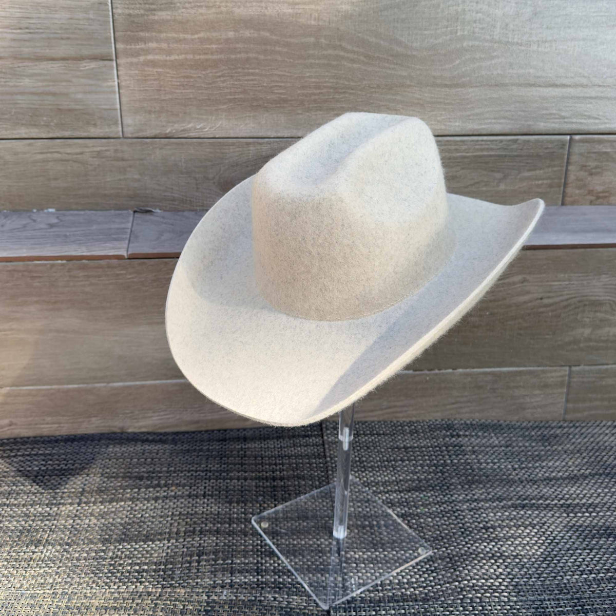 Queens INC - Cowboy hat in 100% Australian wool.: Mocha / ONE SIZE