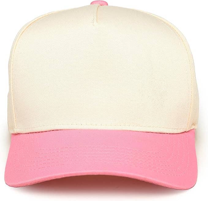 Funky Junque - Two Tone Vintage Snapback Hat - Pink/Beige