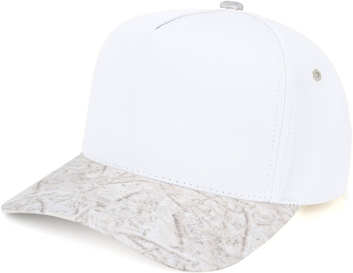 Funky Junque - Two Tone Vintage Snapback Hat - Real Tree Camo White/White
