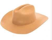 Queens INC - Cowboy hat in 100% Australian wool.: IVORY / ONE SIZE