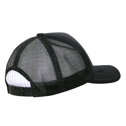 Youth Trucker Foam Hat: Black-White