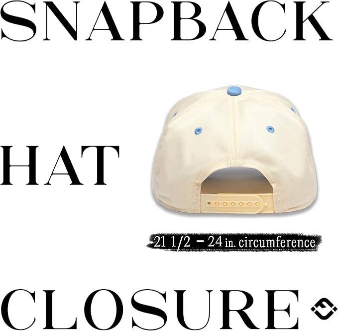 Funky Junque - Two Tone Vintage Snapback Hat - Light Blue/Beige