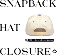 Funky Junque - Two Tone Vintage Snapback Hat - Light Blue/Beige