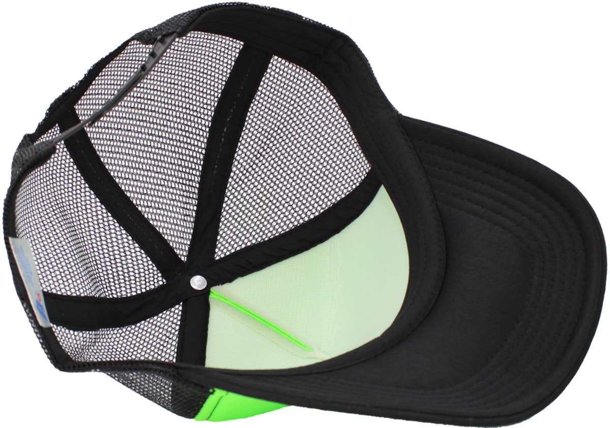 Classic Foam Front Trucker Hat: Black-White