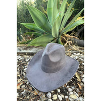 Queens INC - Fashion Vegan suede cowboy hat : STONE / ONE SIZE
