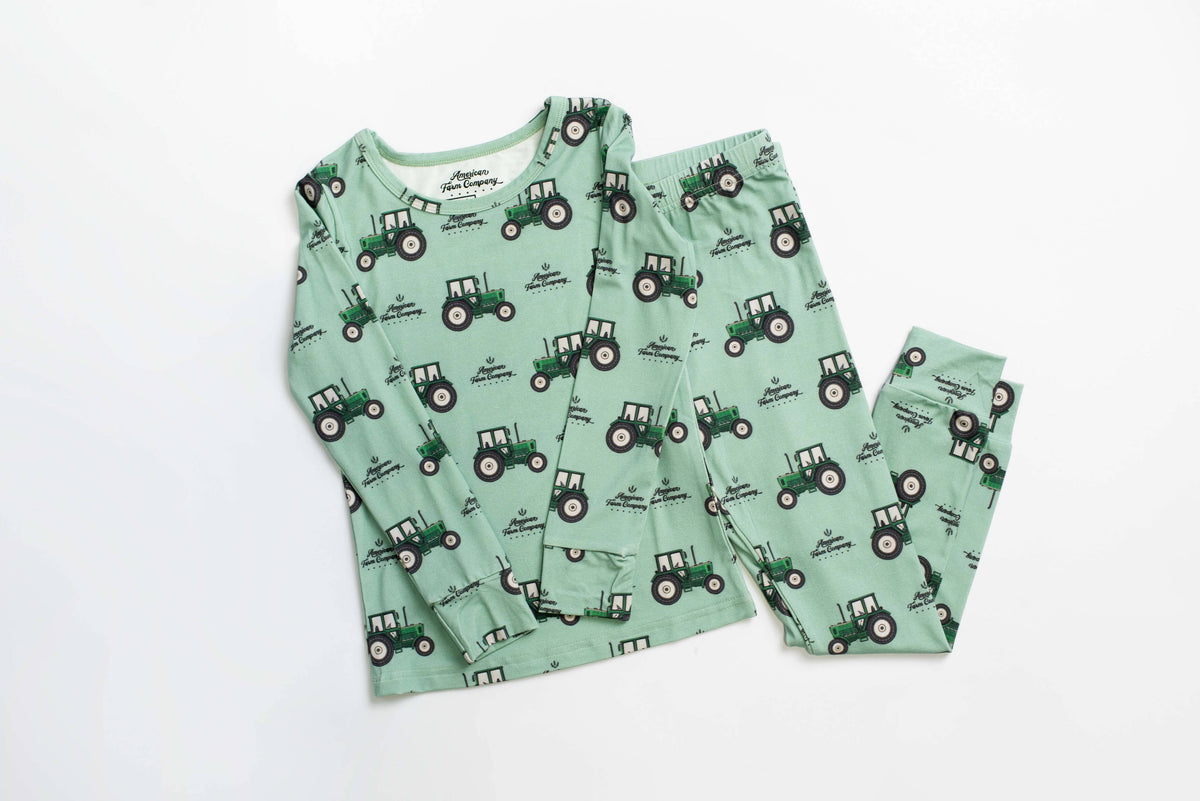 Bamboo AFC Green Tractor Baby/Toddler Pajamas