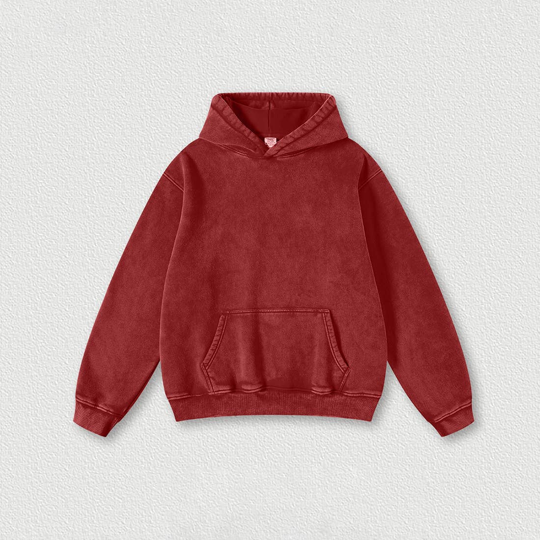 Sodalemon - Heavyweight washed velvet hooded sweatshirt: Black / L