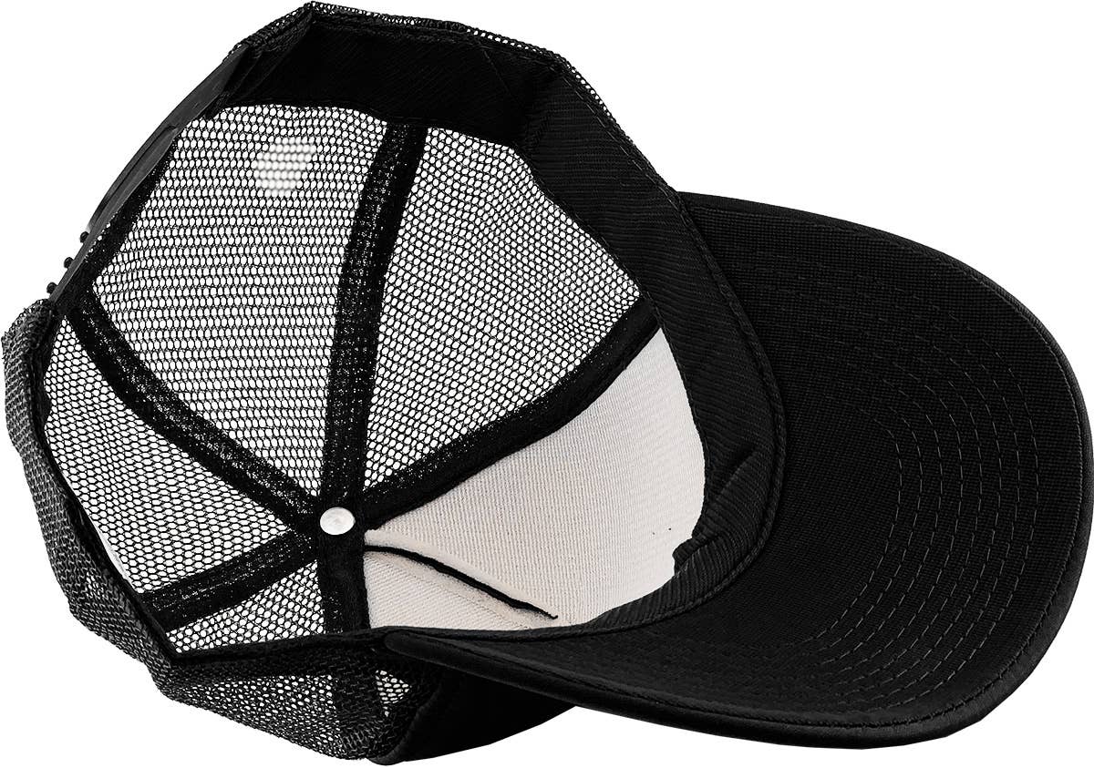 Classic Foam Front Trucker Hat: Black-White