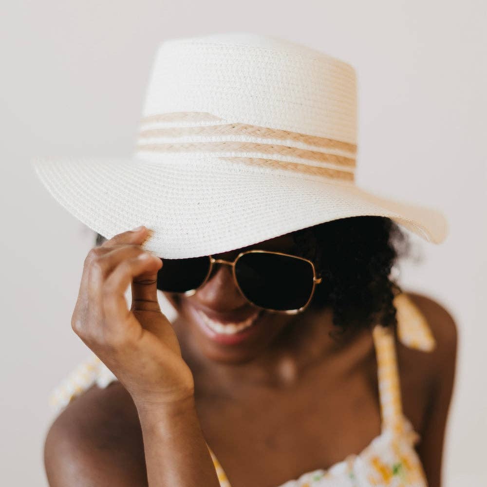 Pretty Simple Scout Straw Wide Brim Boater Hat