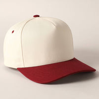 Fashion City - Plain Two-Tone Canvas Cotton Trucker Hat: BLK / ONE SIZE