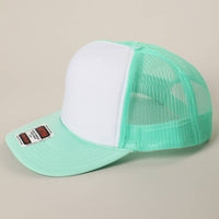 Classic Foam Front Trucker Hat: Brown-Tan