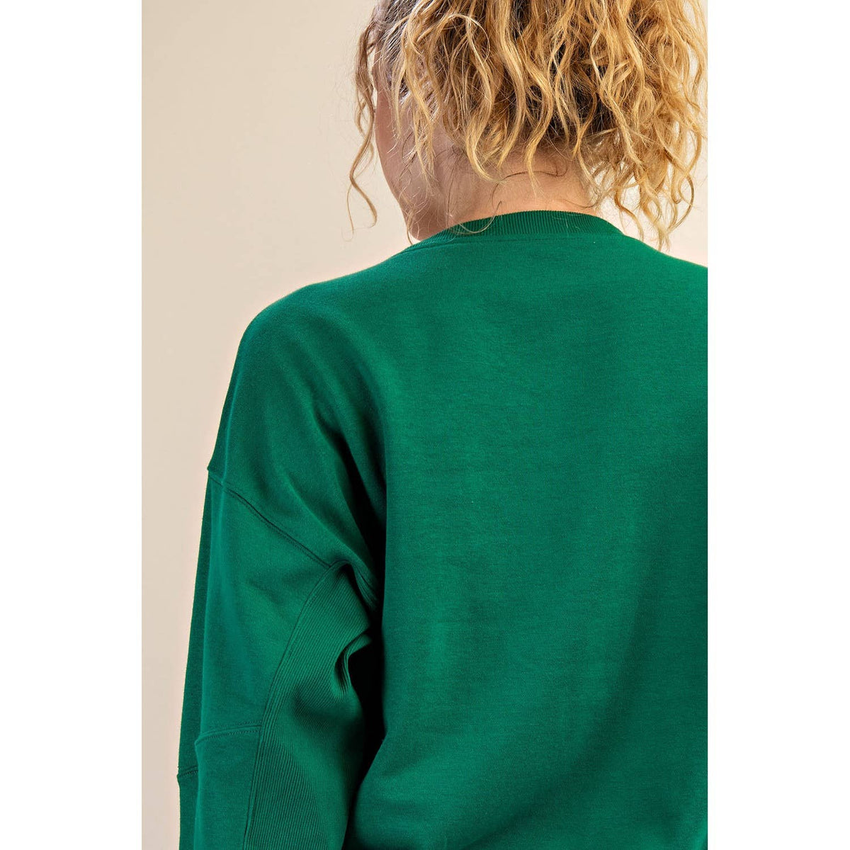 Rae Mode French Terry Kelly Green Oversized Vest Top and Biker Shorts Set