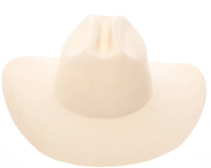 Queens INC - Cowboy hat in 100% Australian wool.: Mocha / ONE SIZE