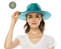 DNMC - Stiff Brim Rancher Hat - Premium Vegan Suede: Teal