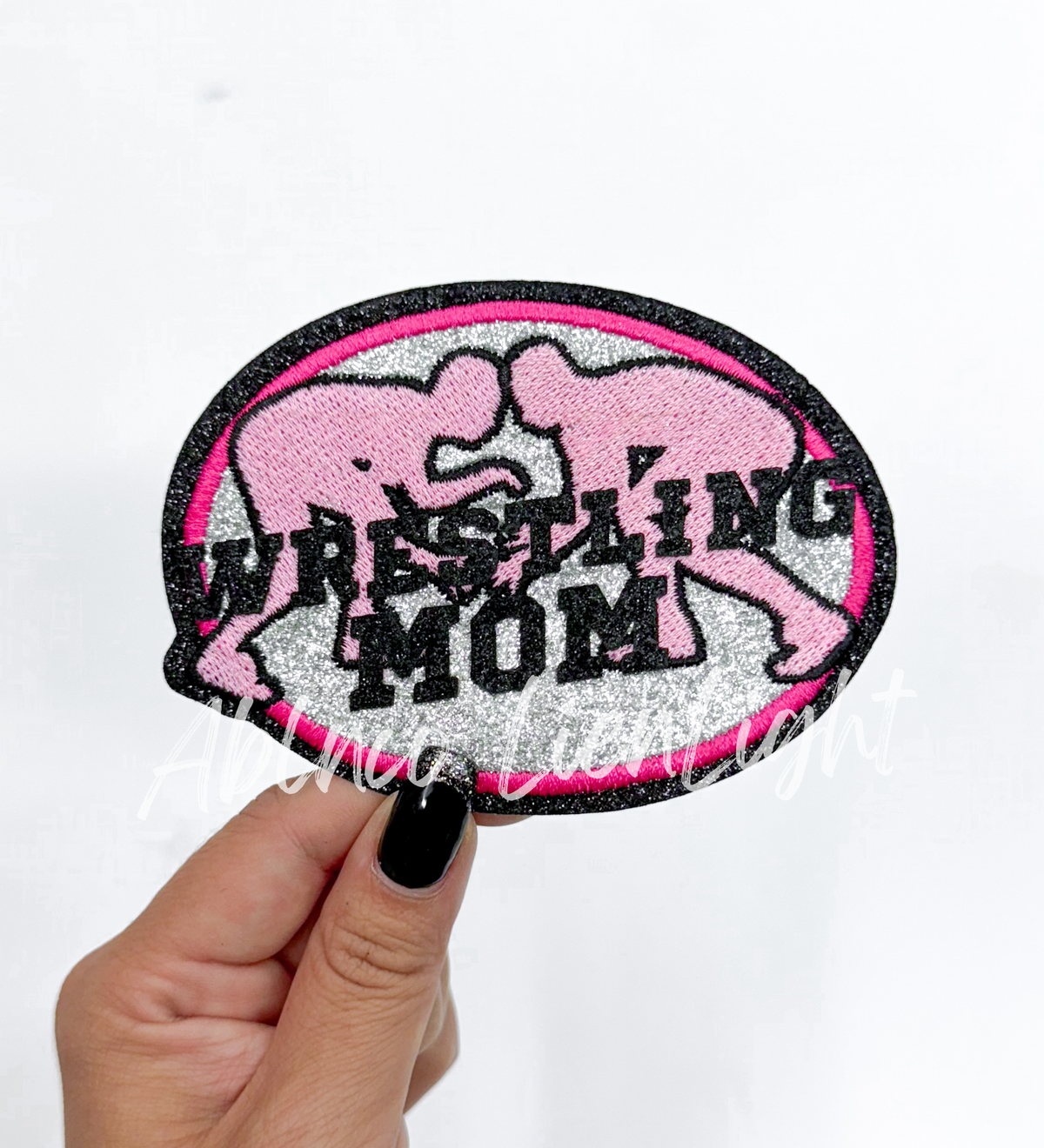 ABLN Boutique - Wrestling Mom sport sequin embroidery patch iron on