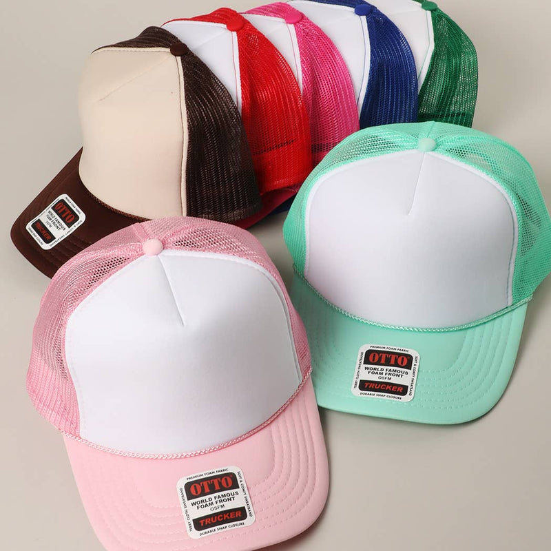 Classic Foam Front Trucker Hat: Brown-Tan
