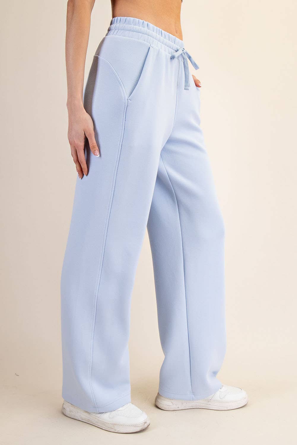 Rae Mode Modal Scuba Straight Pant: Mocha Cream