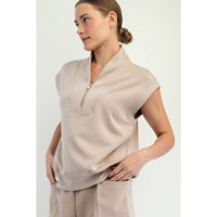 Rae Mode Modal Scuba Luxe V-Neck Sleeveless Top and Shorts Set: Paradise Blue