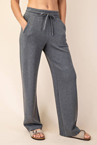 Rae Mode Modal Scuba Straight Pant: Mocha Cream