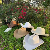 Queens INC - Cowboy hat in 100% Australian wool.: Mocha / ONE SIZE