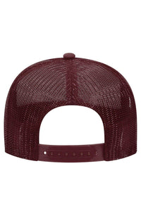 Classic Foam Front Trucker Hat: Maroon-White