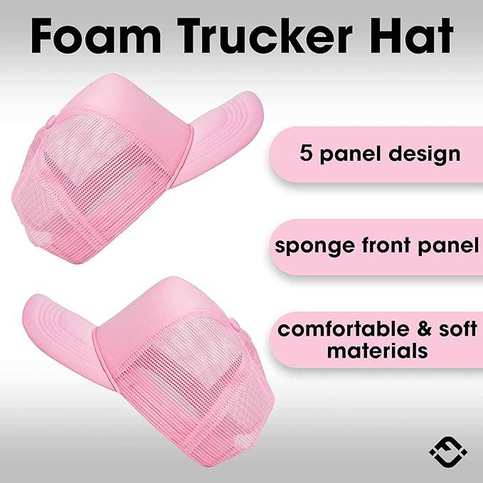 Funky Junque - Foam Snapback Trucker Hat - Light Pink