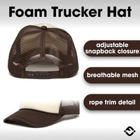 Funky Junque - Foam Snapback Trucker Hat - Tan/Brown