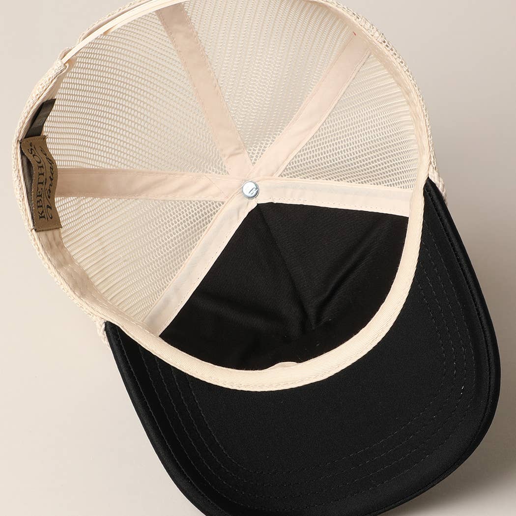 Classic Foam Front Trucker Hat: Lavender-Cream