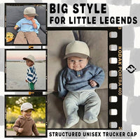Funky Junque - Kids/Baby Two Tone Vintage Cap - Khaki/Beige: Kids (2-9 Years)