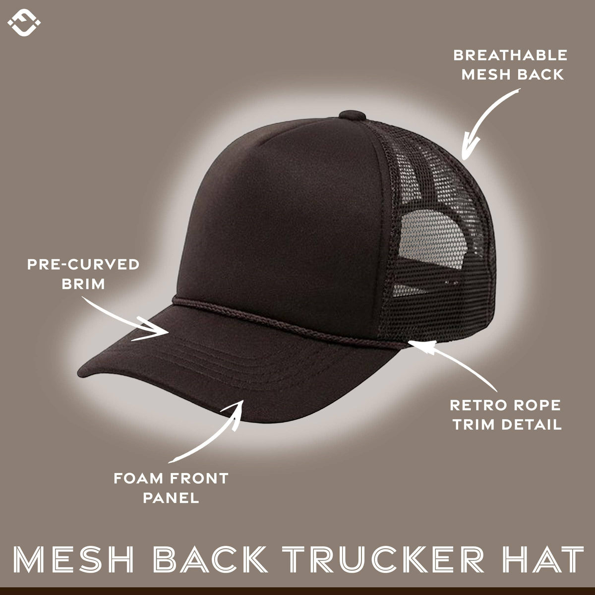 Funky Junque - Foam Snapback Trucker Hat - Brown