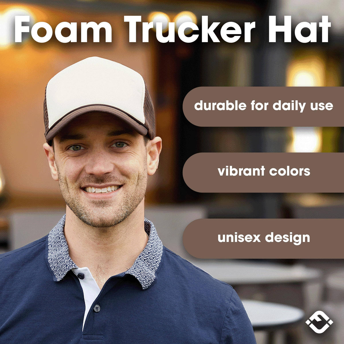 Funky Junque - Foam Snapback Trucker Hat - Tan/Brown