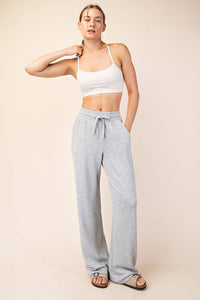 Rae Mode Modal Scuba Straight Pant: Mocha Cream