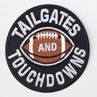Trendy Transfers - Tailgates And Touchdowns Embroidered HAT/POCKET Patch: Black/White