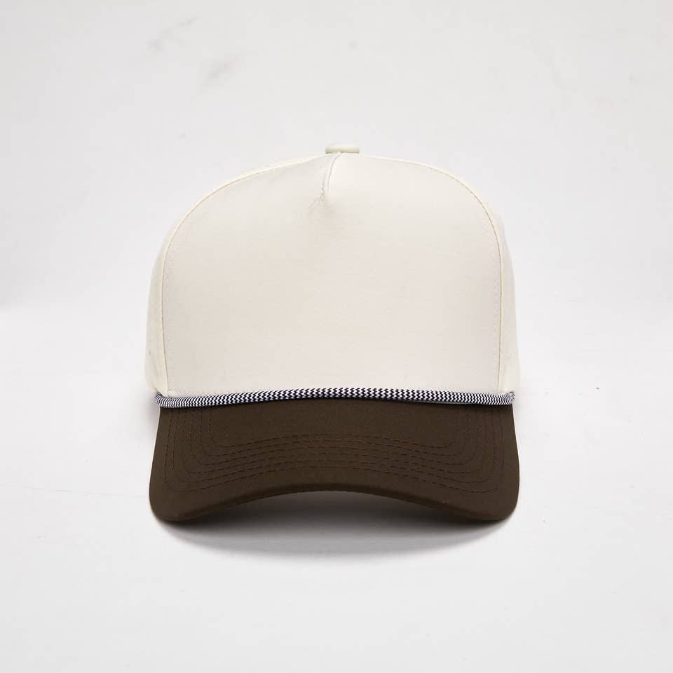 Funky Junque - Blank Laser Cut Golf Rope Cap - Brown/Beige